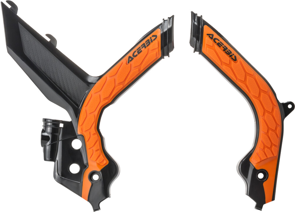 ACERBIS X-GRIP FRAME GUARDS BLACK/ORANGE
