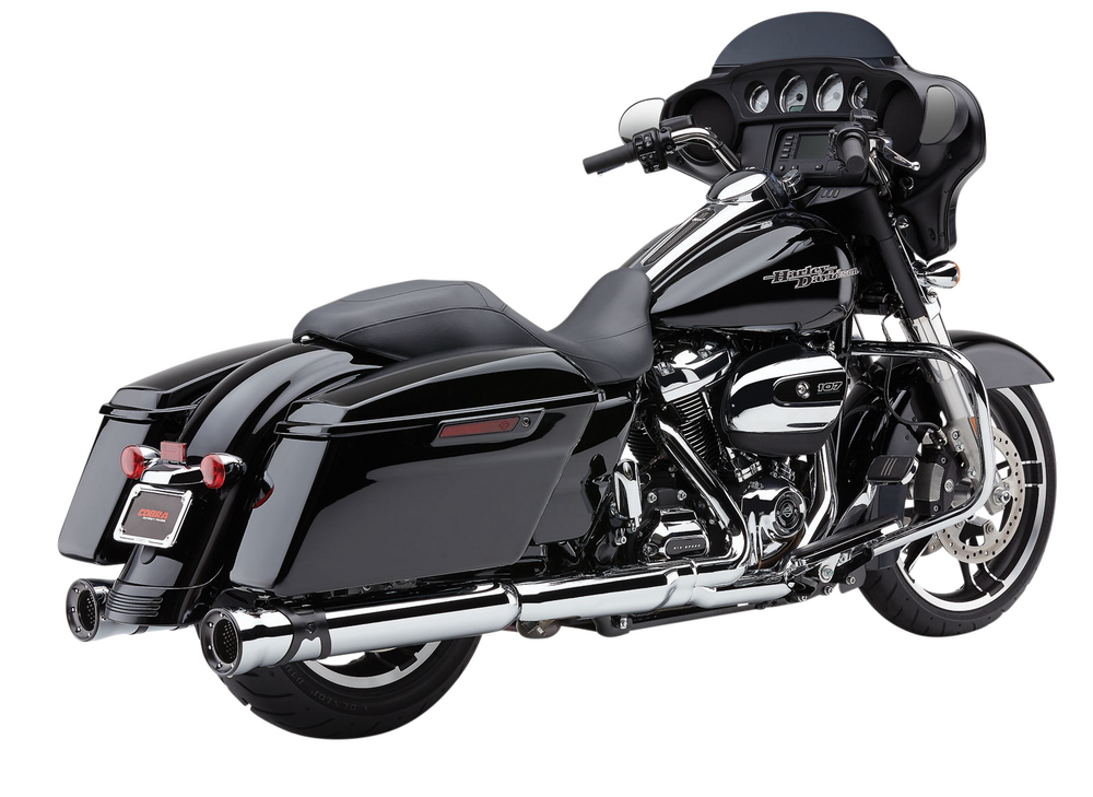 Cobra 4" Race-Pro Slip-Ons Chrome Flh/Flt 17-25