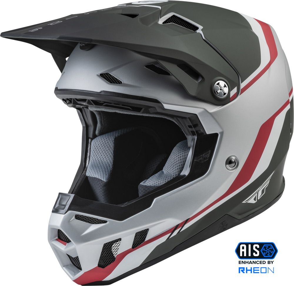 FORMULA CC DRIVER HELMET MATTE SILVER/RED/WHITE SM