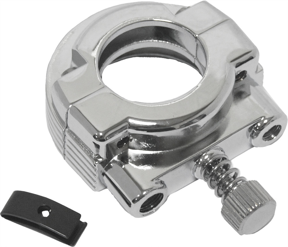 THROTTLE CLAMP DUAL CABLE SCREW IN CHROME