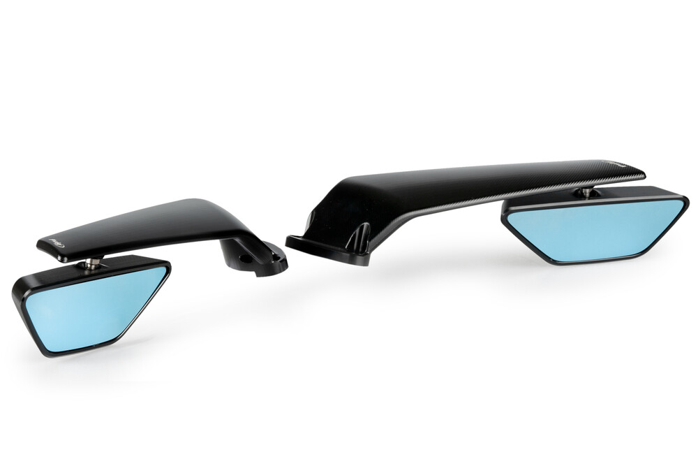 PUIG AILERON REARVIEW MIRROR W/TURN SIGNAL BLACK KAW PR