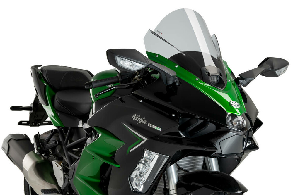 PUIG WINDSCREEN Z-RACING SMOKE KAW