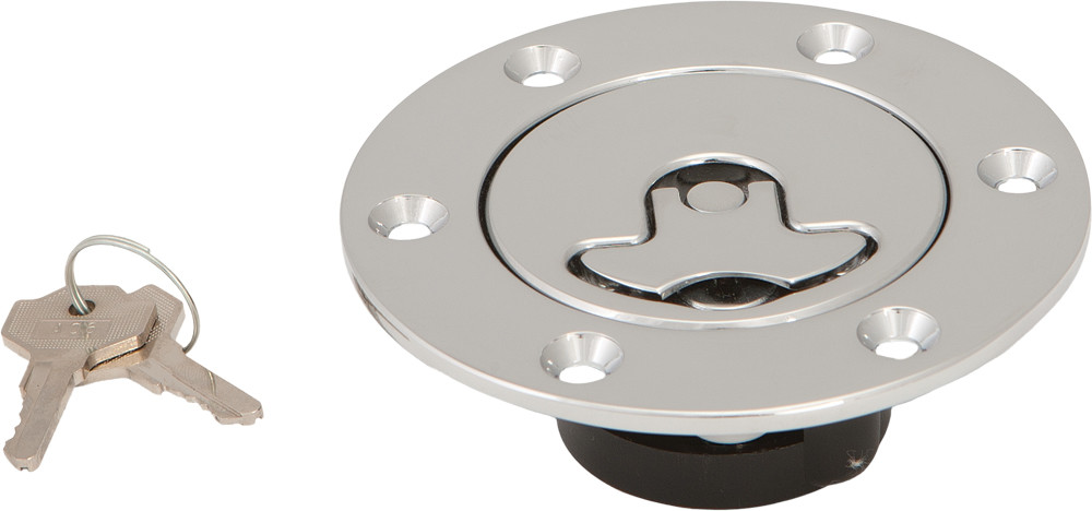 Harddrive Flush Mount Gas Cap Chrome Non-Vented `96-24