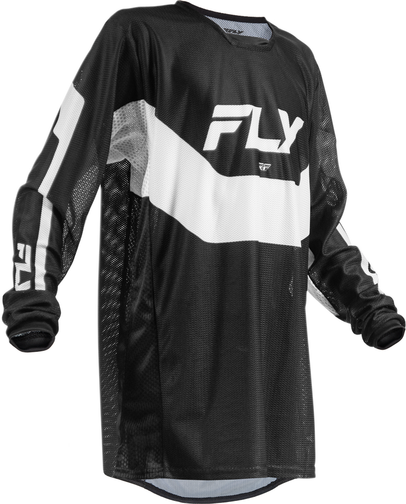 Fly Racing Youth Kinetic Mesh Jersey (2026.5) — Black/White