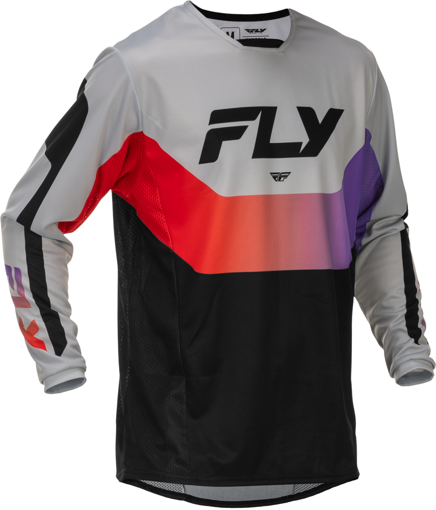 Fly Racing 2026 Kinetic Jersey — Grey/Red/Purple/Black