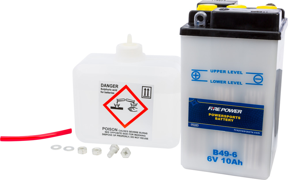 FIRE POWER BATTERY W/ACID B49-6 6V