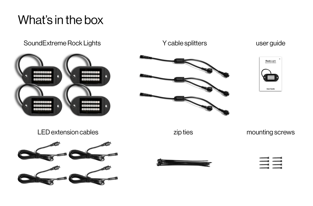ECOXGEAR X4 ROCK LIGHTS X4 24 LED ROCK LIGHT + CABLE