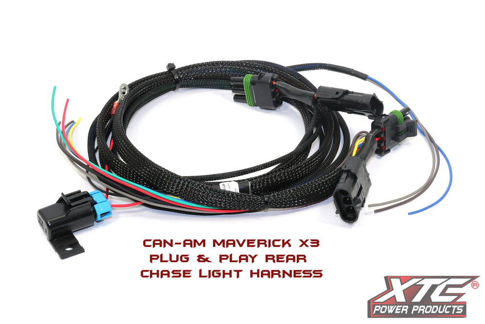 XTC Power Products Rear Chase Light Bar Wiring Harness Can-Am Maverick X3 / Maverick R 2017-2025