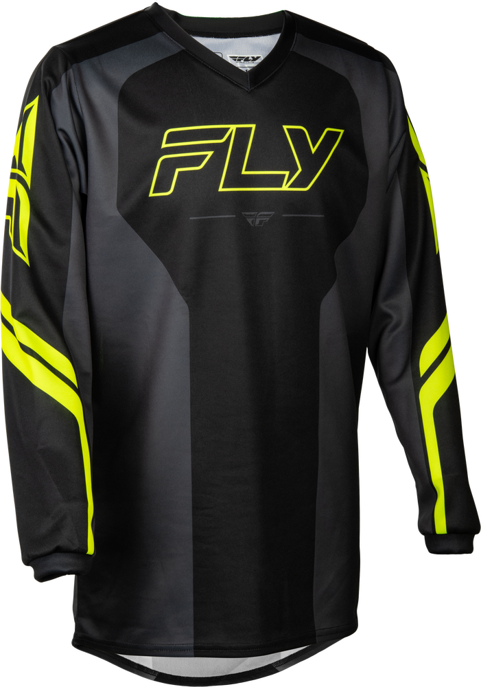 Fly Racing Youth F-16 Raze Jersey (2027) — Black/Grey