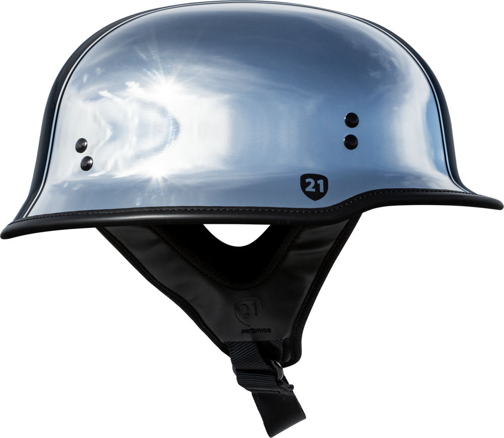 HIGHWAY 21 9MM GERMAN BEANIE HELMET CHROME 3X