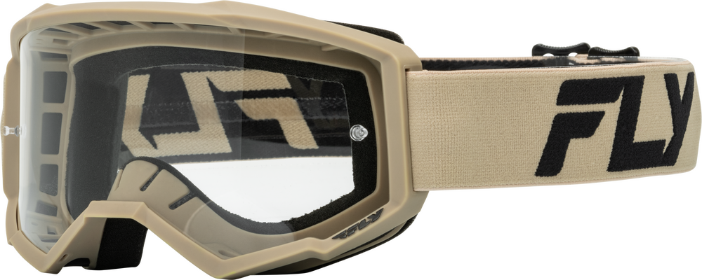 Fly Racing Focus Goggles (2024) — Khaki/Black