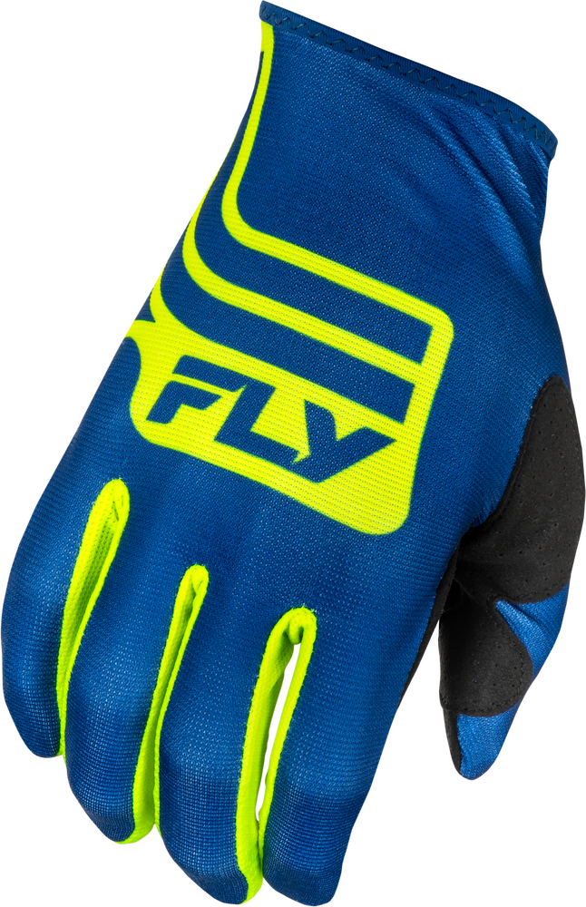 Fly Racing Lite Lancer Gloves — Navy/Hi-Vis Yellow