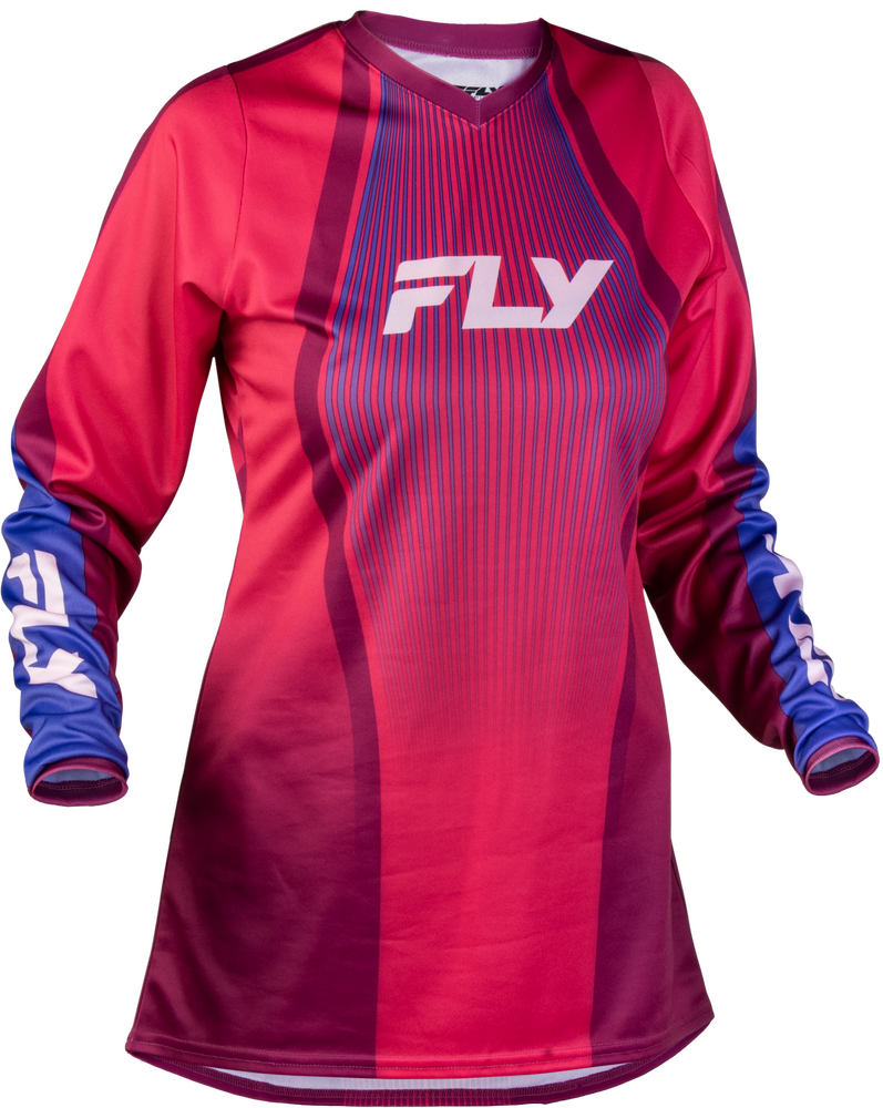 Fly Racing Women's F-16 Lift Jersey (2027) — Pink/Purple/White