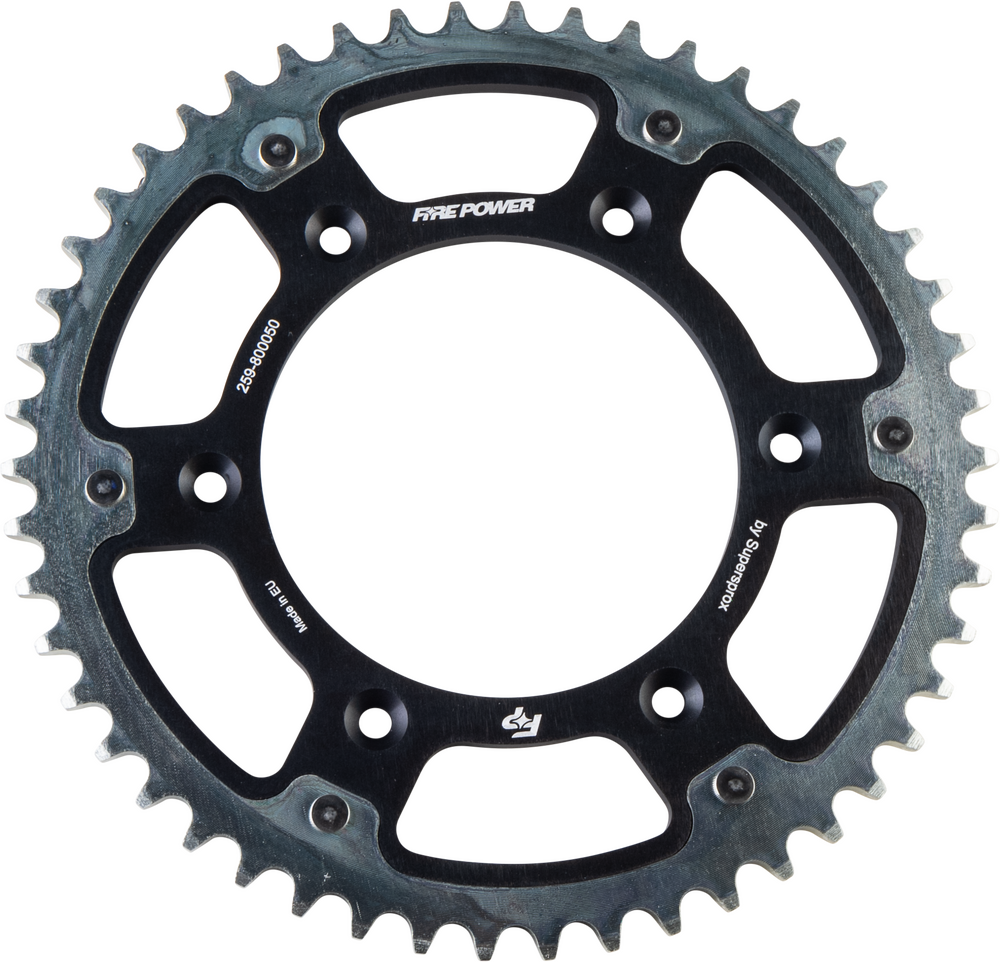 FIRE POWER REAR SPROCKET HYBRID 50T BLK/SIL