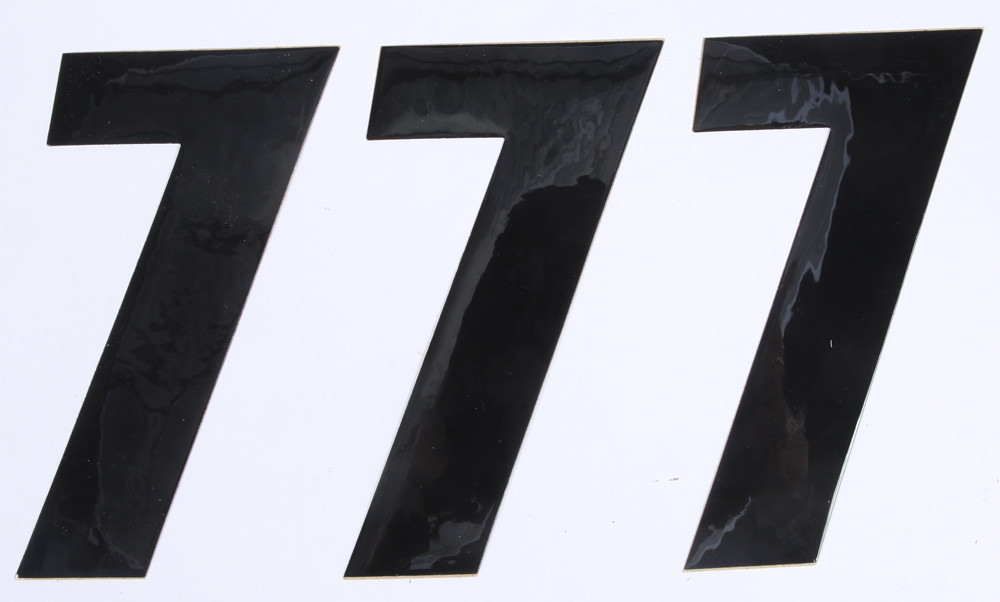 D-COR NUMBER 7 BLACK 6" 3/PK