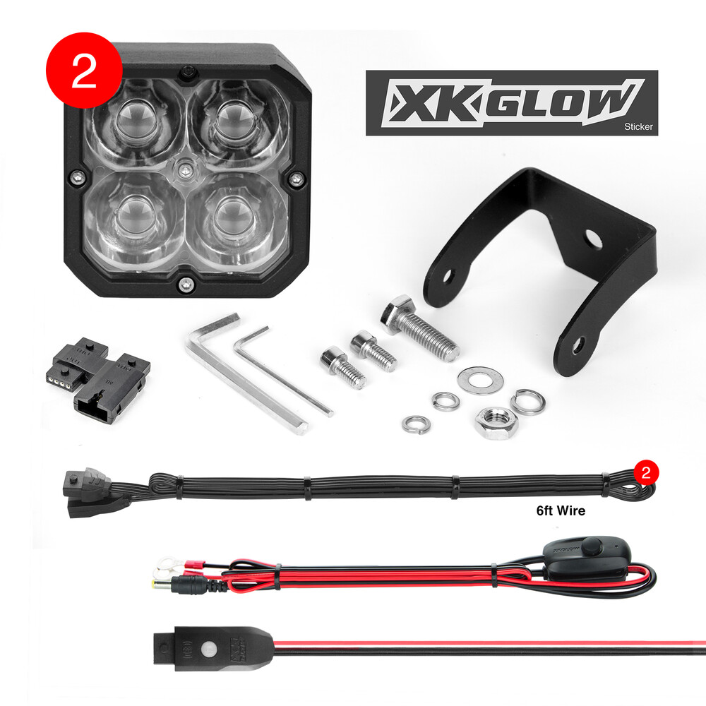 XK GLOW 20W RGB POD LIGHTS SPOT BEAM PR