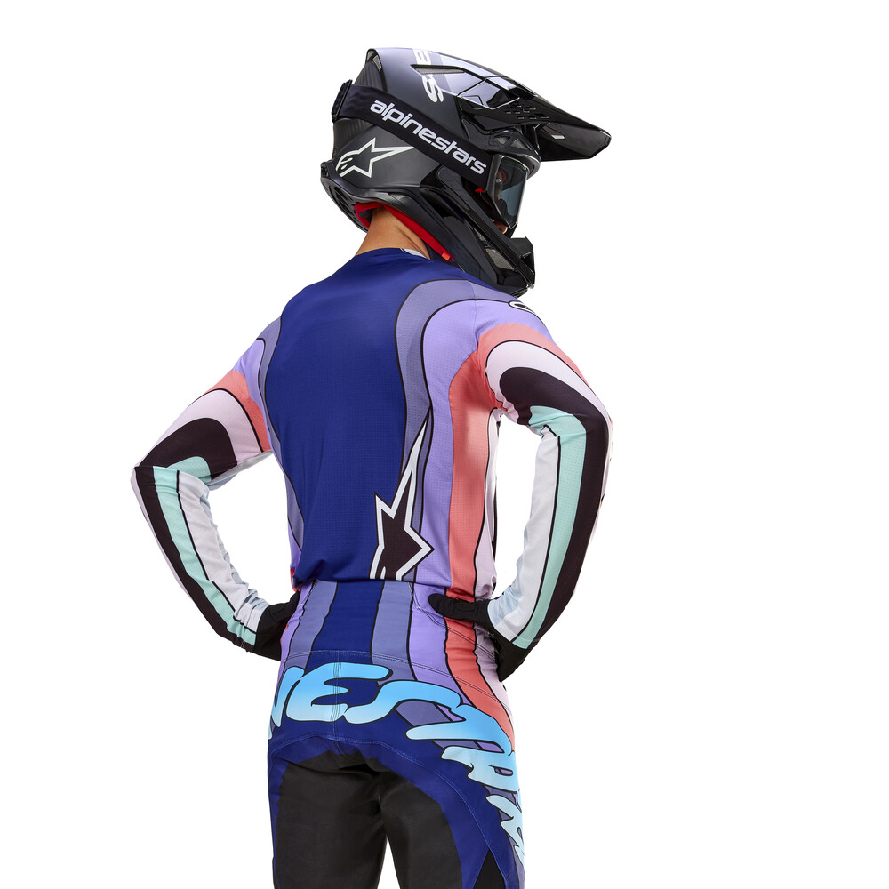 ALPINESTARS TECHSTAR LE IMPERIAL JERSEY DOUBLE PURPLE/BLUE/BLACK MD