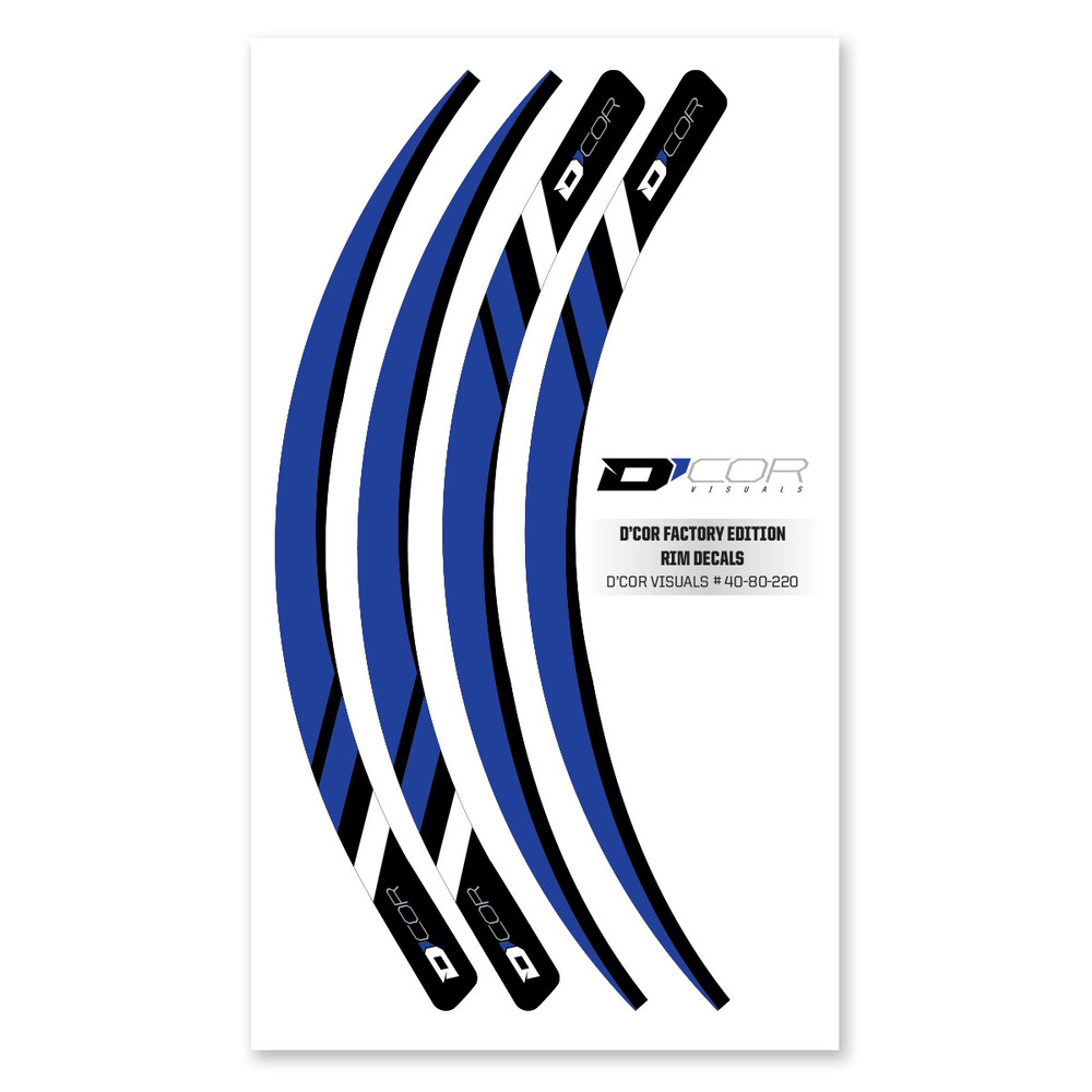 D'COR Visuals Rim Decals Blue 4 PC Set Blu Rim Decals 4 PC Set