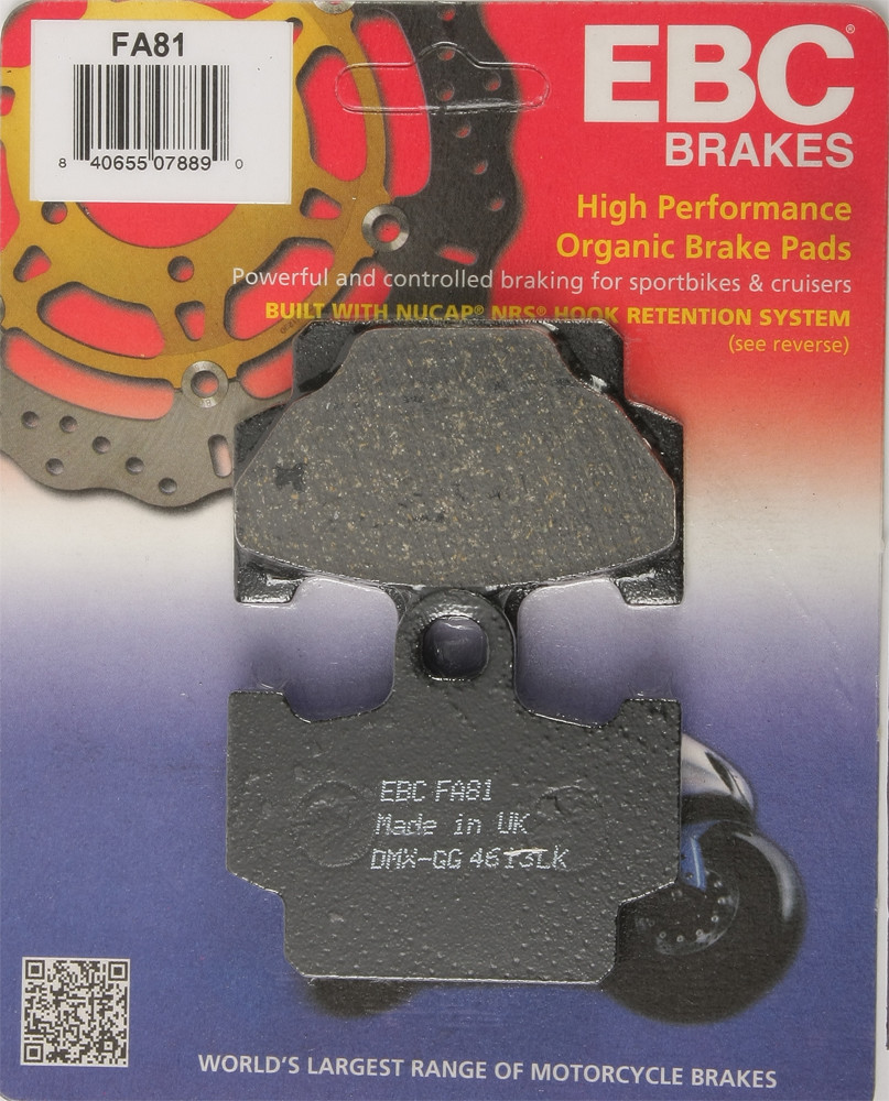 Organic Base "FA" Brake Pads