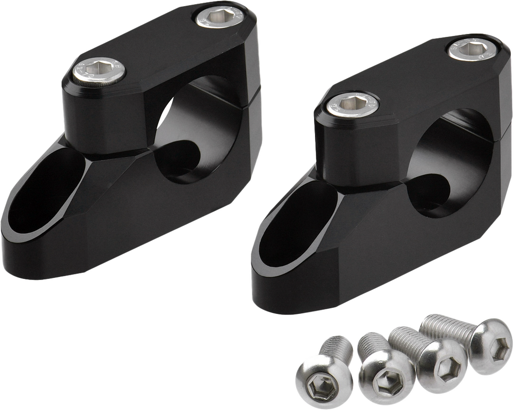 Zeta Offset Handlebar Riser Kit 20mm 26mm 22.2/28.6mm Black