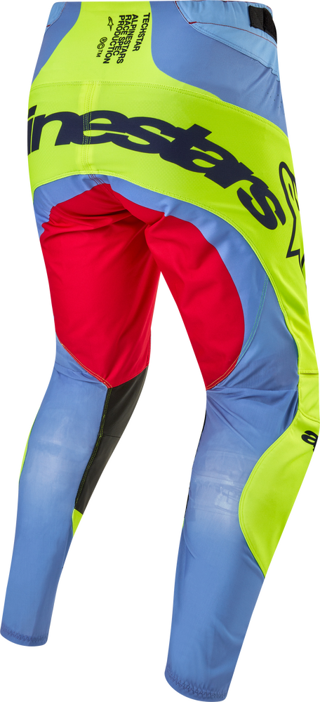 TECHSTAR OCURI PANTS LT BLU/YLW FLUO/RD BRRY SZ 28