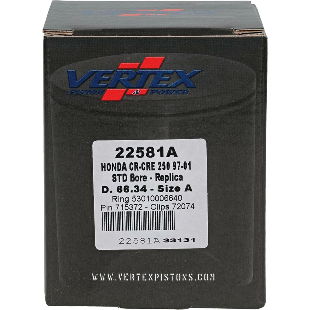 VERTEX PISTON KIT CAST 66.34/STD HON