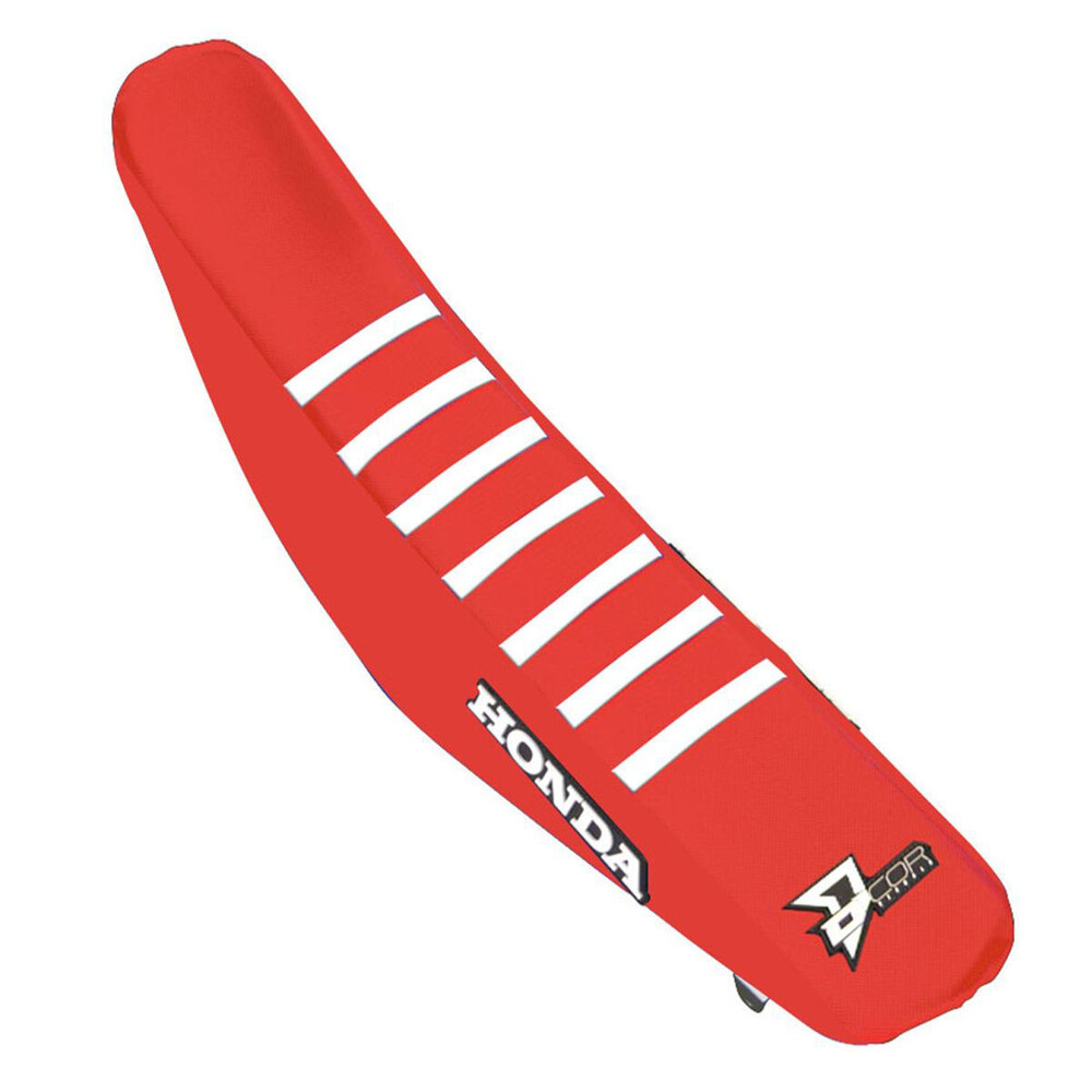 D-COR SEAT COVER RED W/WHITE RIBS HON