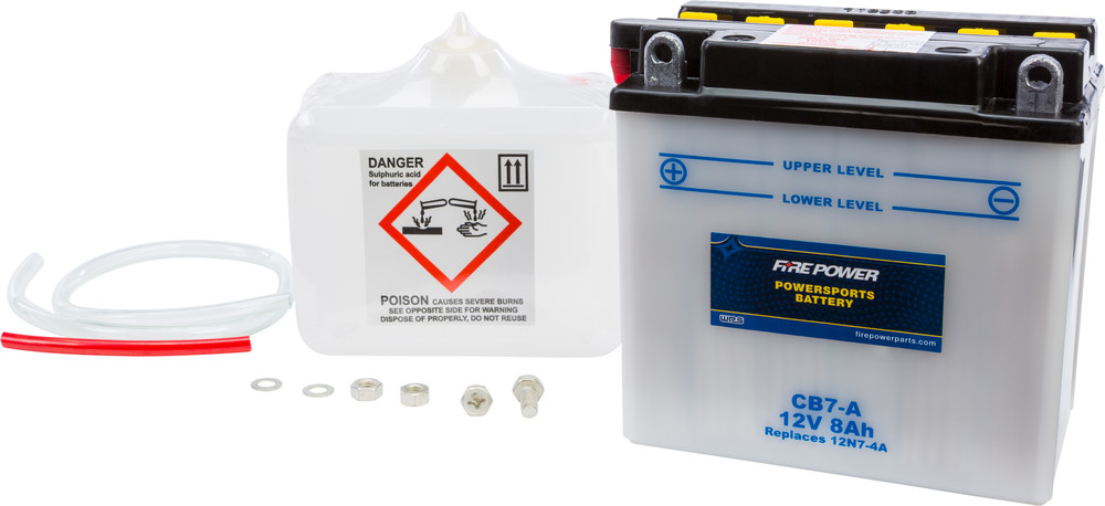FIRE POWER BATTERY W/ACID CB7-A 12V HEAVY DUTY