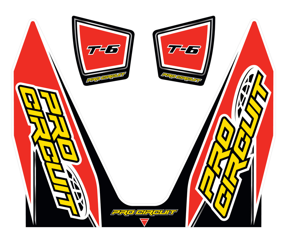 PRO CIRCUIT T-6 WRAP/END CAP DECAL REPLACEMENT MUFFLER STICKERS