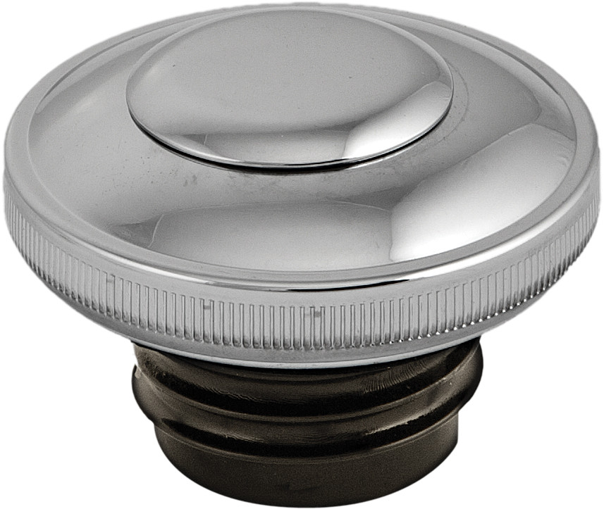 HARDDRIVE GAS CAP SCREW-IN W/LOCK&COVER VENTED CHROME 82-95