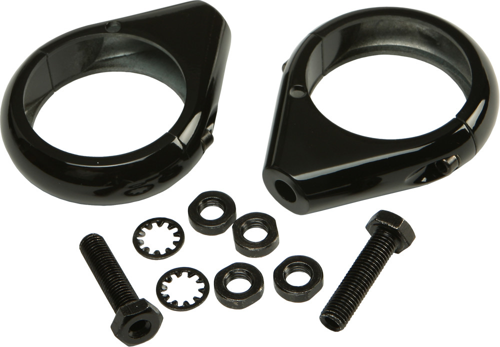 Harddrive Turnsignal Clamps 49mm Pr Black