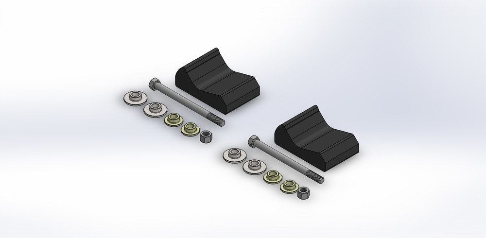 PR /SLY DOG MOUNT KIT POL ALL TRAILING ARMS 3/8"