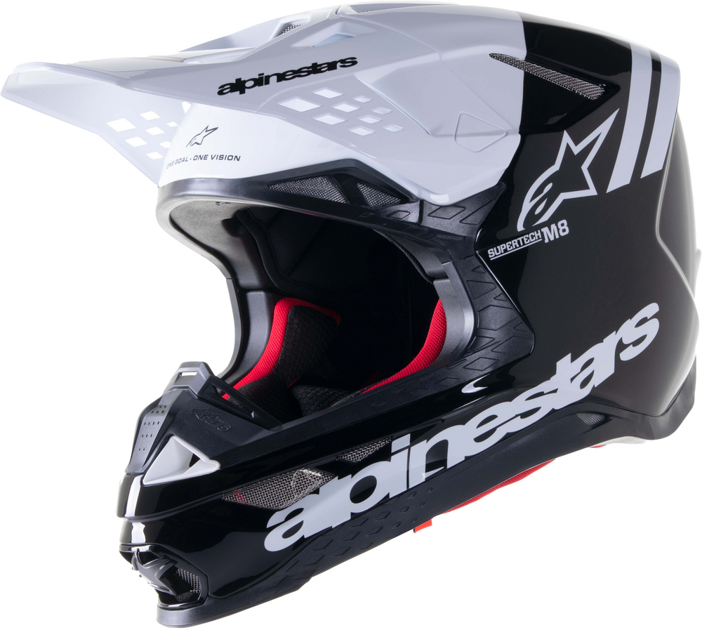 S-M8 RADIUM 2 HELMET BLACK/WHITE 2X