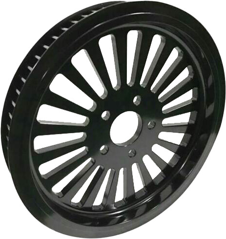 HARDDRIVE 66T X 1" PULLY BLACK FLST/C/N 07-17