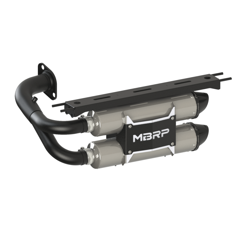 Mbrp Dual Stacked Slip-On System W/ Performance Muffler Blk Tip