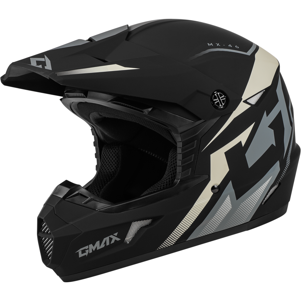 GMAX MX-46 COMPOUND HELMET MATTE BLACK/GREY/WHITE XL