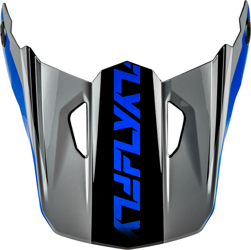 Fly Racing Kinetic Crest Visor (2026) — Grey/Black/Blue