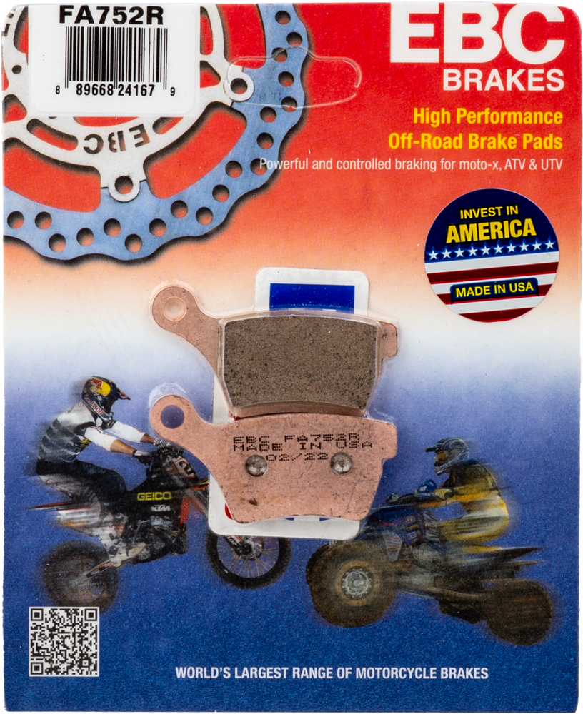 EBC BRAKE PADS FA752R SINTERED R SERIES