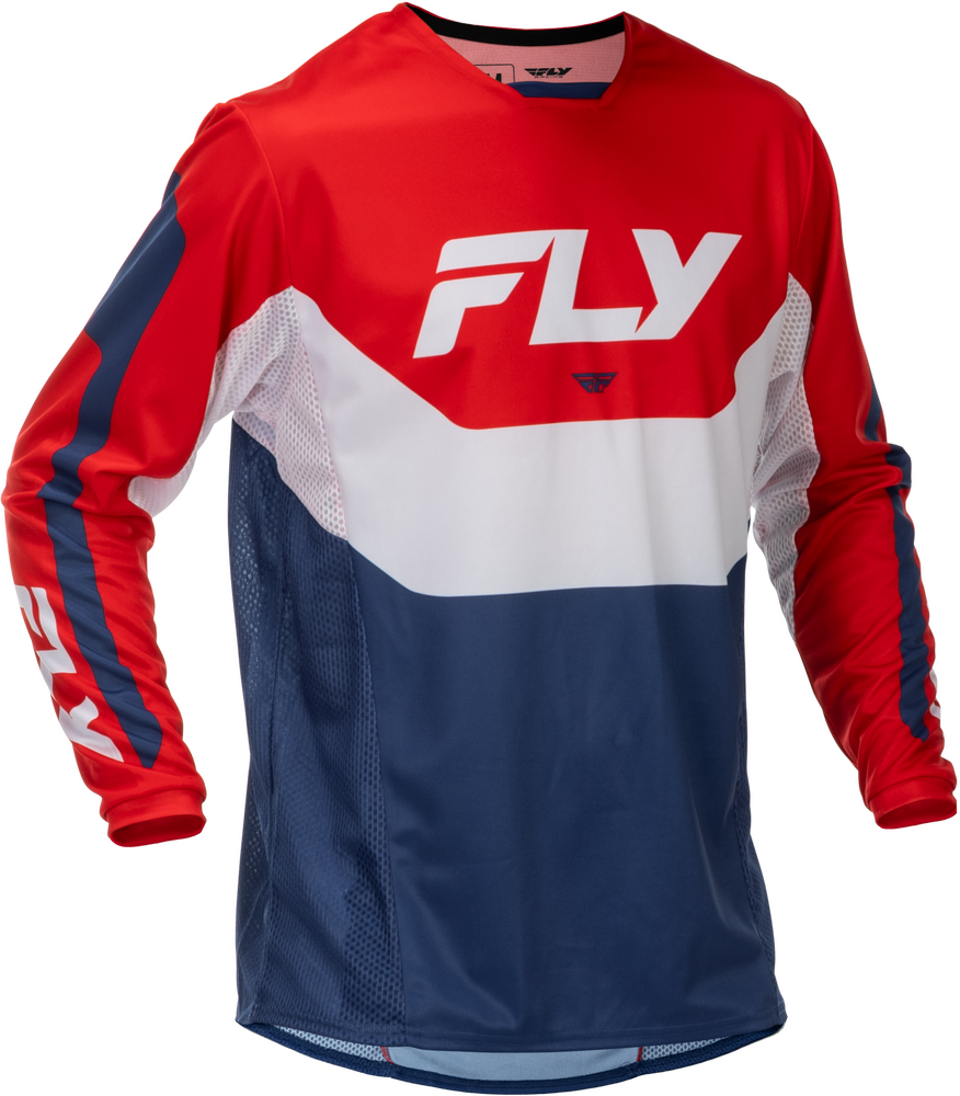 Fly Racing 2026 Kinetic Jersey — Red/White/Blue