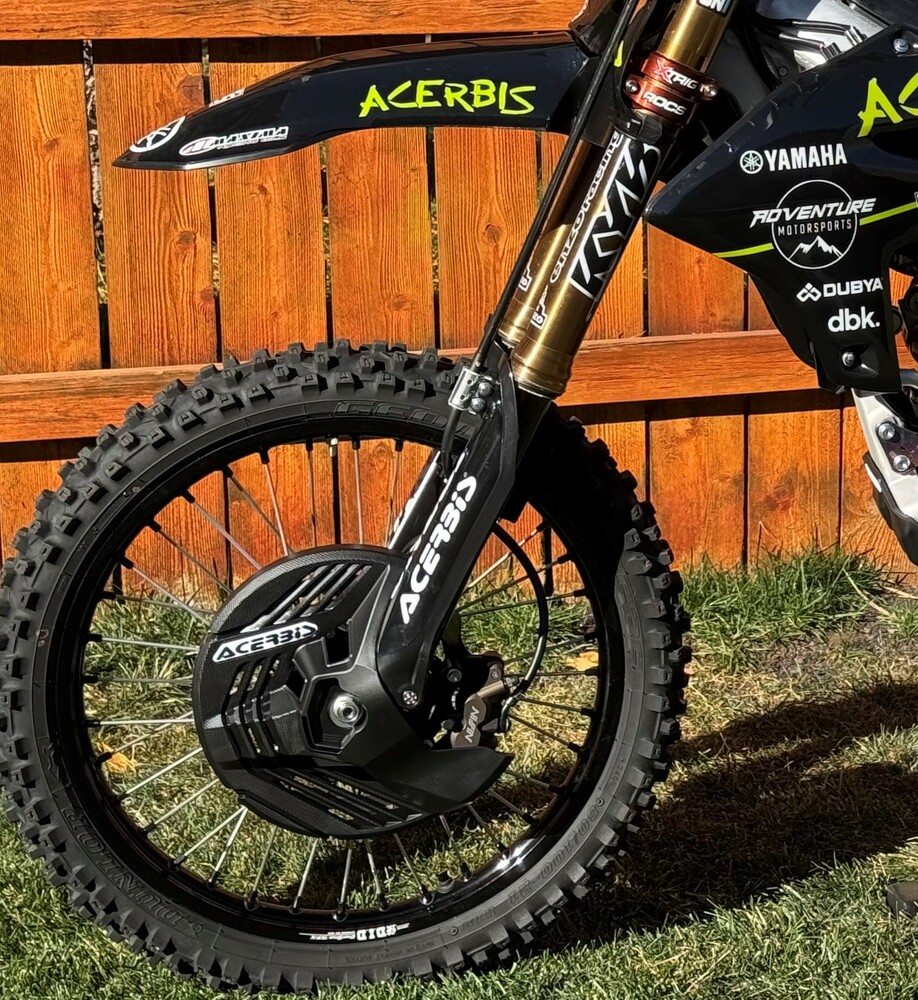 ACERBIS LINEAR FRONT DISC COVER HON/KAW/SHER/YAM BLK