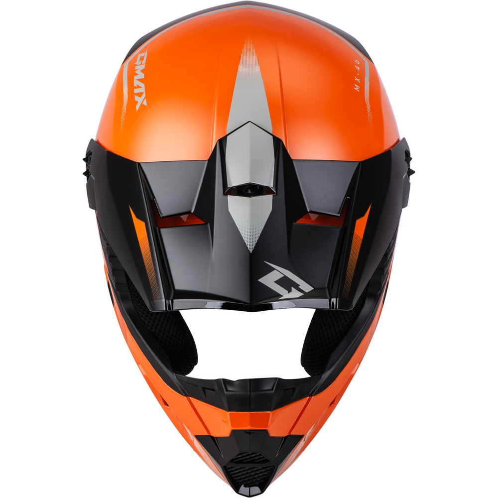 GMAX MX-46 COMPOUND HELMET ORANGE/BLACK/GREY XL