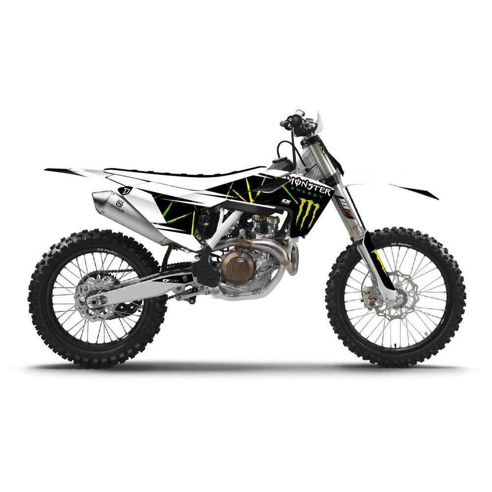D-COR CMPLT KIT MONSTER ENERGY SLASH WHITE BG