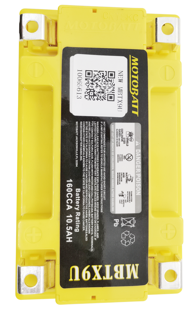 MOTOBATT BATTERY MBTX9U SEALED FACTORY ACTIVATED