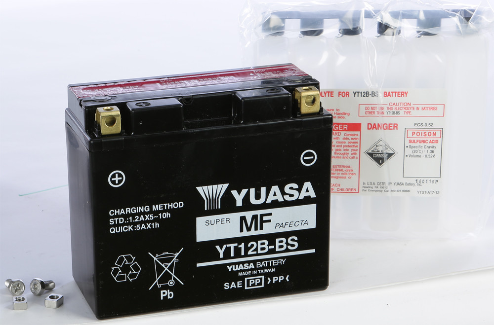YUASA BATTERY YT12B-BS MAINTENANCE FREE