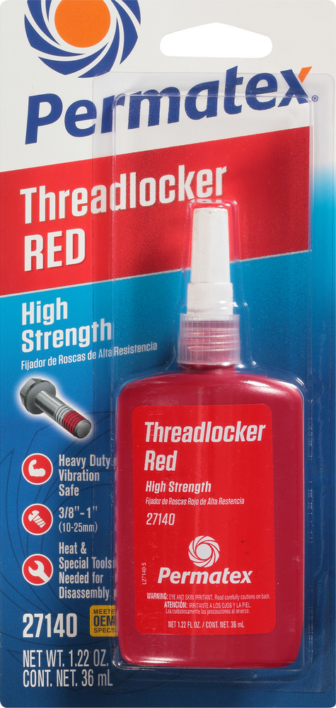PERMATEX HIGH STRENGTH THREADLOCKER RED 36 ML