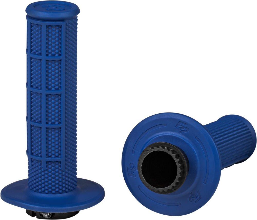 CONTROL MX LOCK-ON GRIPS BLUE HALF WAFFLE