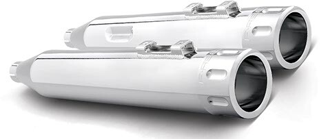 Freedom Eagle Slip-Ons Chrome W/Chrome Tip `17-Up Flt/H