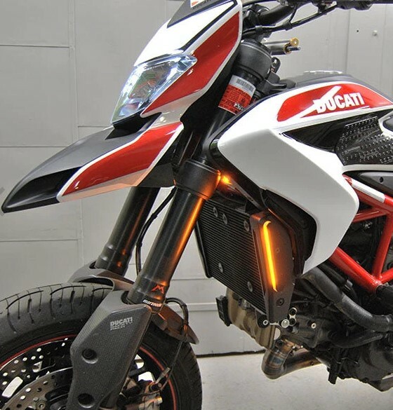 New Rage Cycles LED Front Turn Signals Ducati Hypermotard 821 / 939 / SP 2013-2018