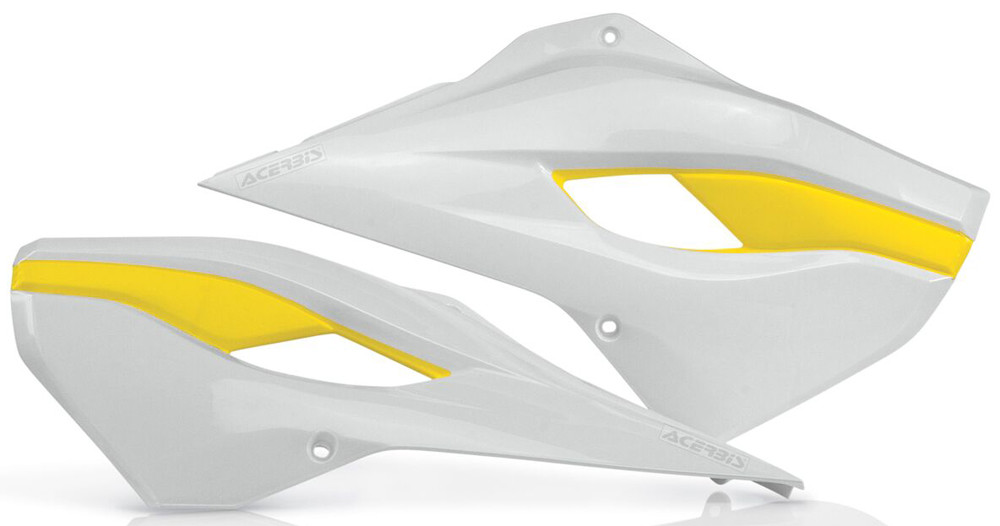 ACERBIS RADIATOR SHROUDS WHITE/YELLOW