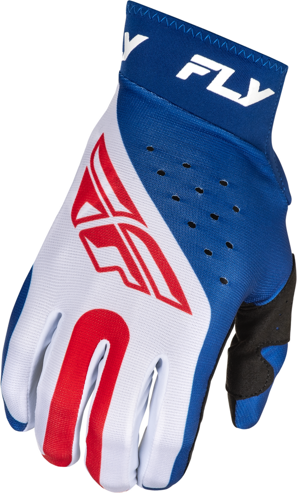 FLY RACING PRO LITE GLOVES RED/WHITE/BLUE MD